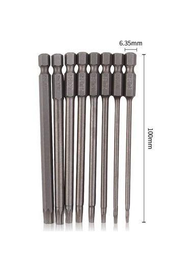 Leasetake 8 Adet 100mm Tornavida Seti S2 Çok Amaçlı Genişletilmiş Tornavida Altıgen Saplı Tornavida