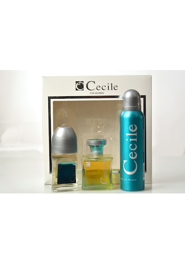 Cecile İris Kadın Parfüm EDT 100 ML + Deodorant 150 ML + Roll On 50 ML