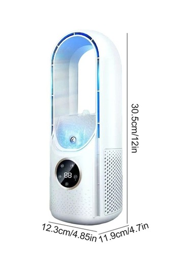 Ebitda 6 Ayarlı Taşınabilir Usb Soğutucu Klima & Fan, Ev Ve Ofis İçin, 300ml Su Haznesi, 810g Ağırlık, 12.3x11.9x30.5cm Boyut