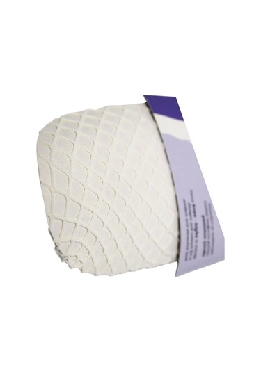 İri Fileli Dizaltı Pantolon Çorabı Beyaz