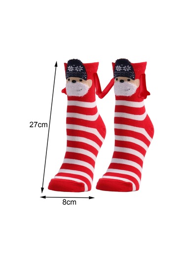 Homyl 1 Çift El Ele Çorap Hediye Rahat Orta Tüp Sevimli Kırmızı