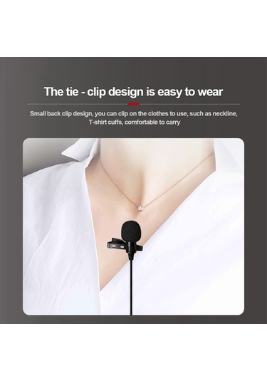 3.5mm Kayıt Mikrofonu Lapel Klipsi Ios Android/windows Uyumlu Cep Telefonları İçin Klip Podcast Sessiz Mikrofon Bloggerlar İçin 3.0m Kablo İle