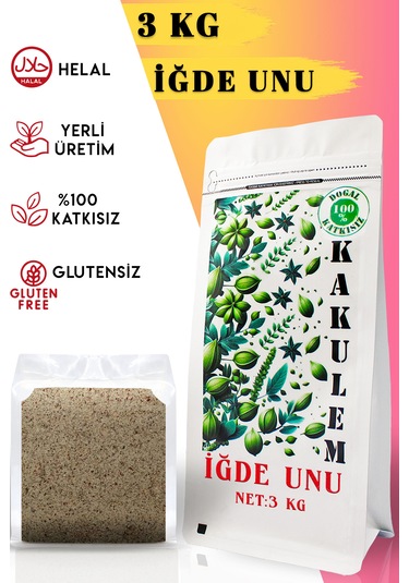 Kakulem Glutensiz Sertifikalı İğde Ve Çekirdeği Unu Tozu 3 Kg