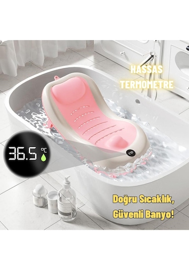 Yenidoğan Bebek Katlanabilir Termometreli Besleme Ve Yıkama Banyo Oturağı Alt Değiştirme Sehpası