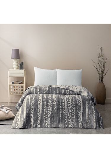Taç Savanna Pamuk Çift Kişilik Battaniye Gri 000000001500219422 Gri