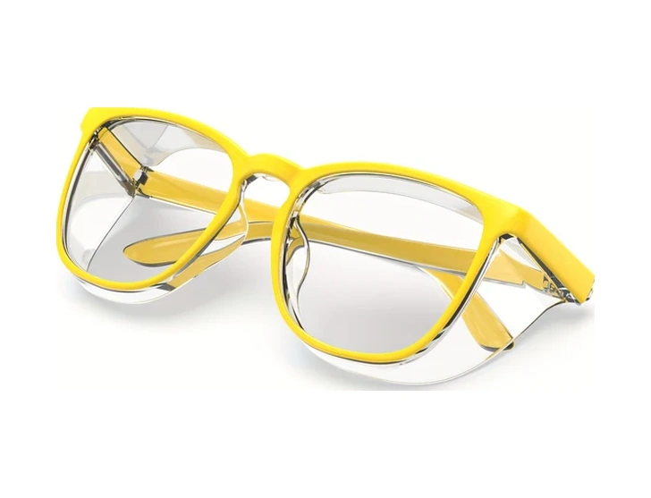 Willowhaven Limon Sarısı 1 Çift Şeffaf Anti Fog Anti Çizik Güvenlik Gözlüğü Erkek Kadın