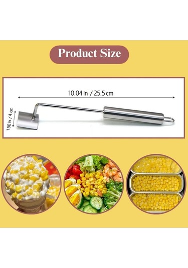 2024 Geliştirilmiş Mısır Soyucu, Koçan Soyma Aleti, Ev Mutfağı İçin Pratik Mutfak Aleti, Gümüş, 1 Parça Gümüş