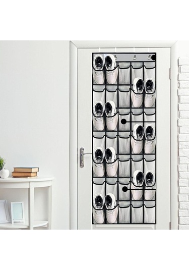 Pazly Suntek Gri Kapı Ayakkabı Rafı Düzenleyici 35 Cepli Sağlam Ve Pratik Diğer