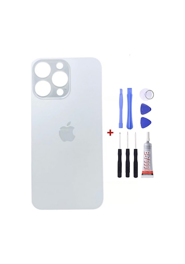 Apple Uyumlu iPhone 14 Pro Max Beyaz Arka Cam Kapak Arka Pil Kapağı