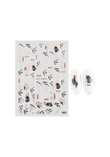 Yeşil Yapraklar Mantar 3d Yapıştırıcı Tırnak Çıkartmaları Şeytan Göz Dondurma Nail Art Kaydırıcılar Rüya Catcher Kaktüs Bahar Folyolar Ppeb171 Renkli Yıldızı