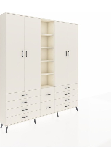 Arges Dolap 9 Raflı 10 Çekmeceli 2 Askılı 220x30x243 Aytaşı-aytaşı/aytaşı Aytası/aytası