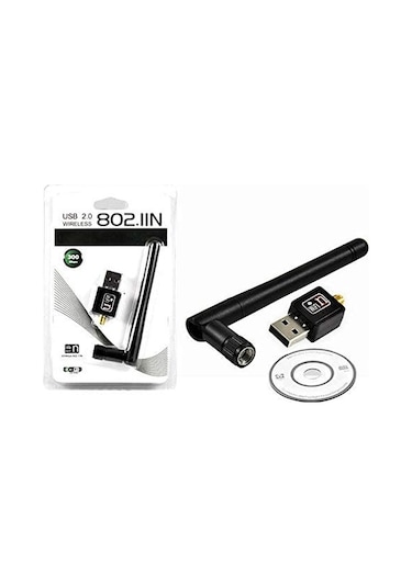 Wi-Fi USB Adaptör Wireles Alıcı 2.4 Ghz 300Mbps Laptop Pc Bilgisayar