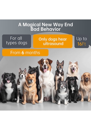 Uu0363 Ultrasonik Köpek Kovucu Köpek Kabuğu Caydırıcı Cihazlar Siyah