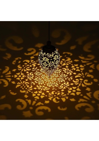 Güneş Enerjili Fener Ferforje Sokak Aydınlatma Konik