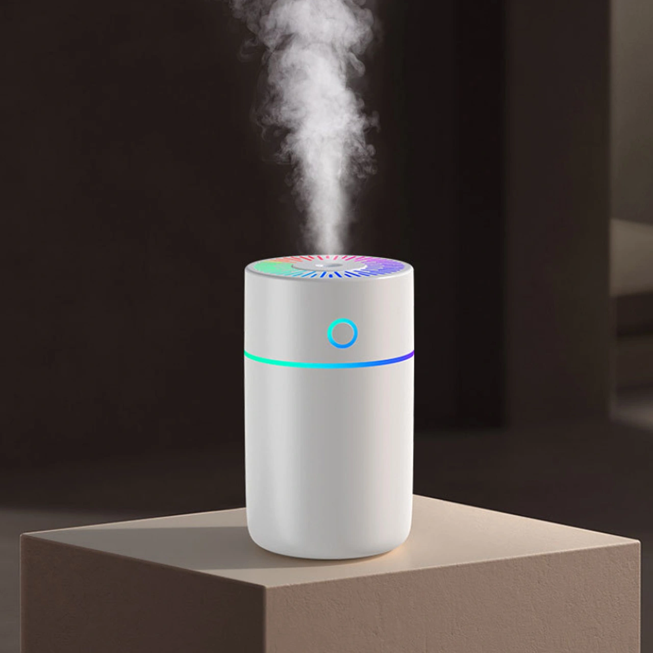 Geeroyoo Usb Girdili 250ml Mini Soğuk Buhar Nemlendirici, Otomatik Kapatma Ve Renkli Işık Özellikli, Ev, Ofis Ve Araç İçin Taşınabilir Masaüstü Modeli