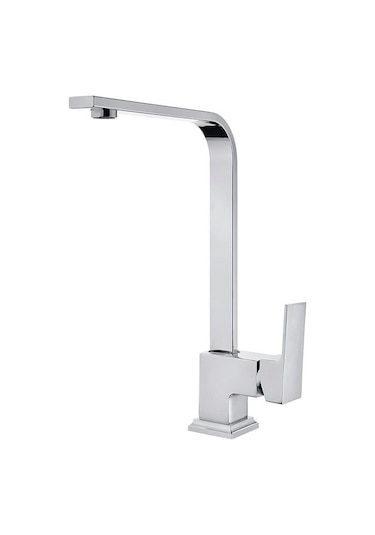 Rudi Armatür Pirinç Malzeme 1. Kalite Krom Kuğu Model Eviye Bataryası Gri