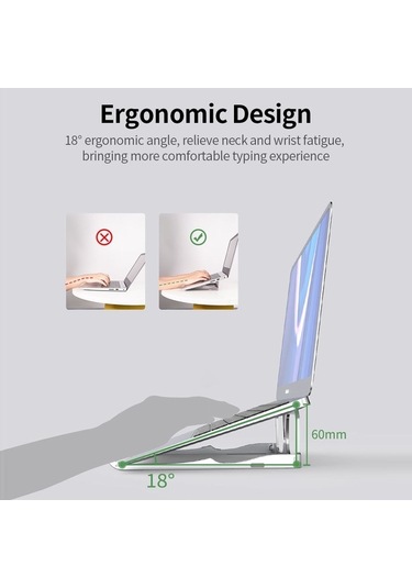 Pazly Bilgisayar Standı Alüminyum Alaşım, Dizüstü Tablet Standı, Katlanır, Taşınabilir, Gri/siyah/gül Altını