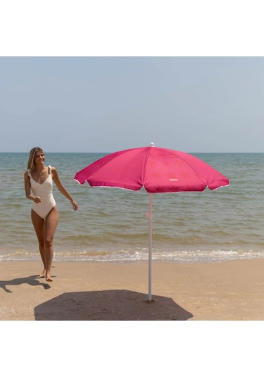Flamingueo Cyndi Plaj Şemsiyesi Pembe Pembe