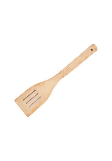 Lemestar Uzun Saplı Bambu Mutfak Çakmaç, Teflon Tencere Uyumlu, Sıcak Dayanıklı, Ev & Restoran Kullanıma İdeal, 30x6cm, Toprak Üretim, Logolu, Toptan Satış