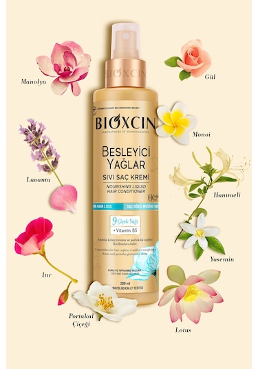 Bioxcin Besleyici Yağlar Sıvı Saç Kremi 200 ml - Sülfatsız. Kuru Ve Yıpranmış Saçlar Saç Dökülme Karşıtı
