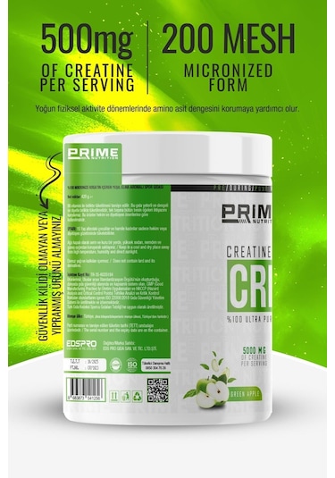 Prime Nutrition Creatine 420 Gram Yeşil Elma