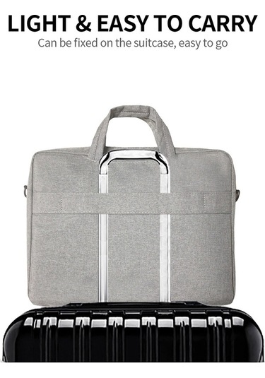 Didadodo Su Geçirmez 15.6 Dizüstü Çanta - Yumuşak Astarlı Gri, Kapaklı Gri