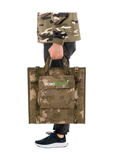 120w Katlanabilir Solar Panel Çanta Kamuflaj Renk Taşınabilir Hızlı Şarjlı Güneş Paneli