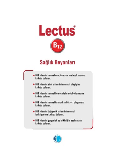 Lectus Metilkobalamin B12 Dil Altı Sprey 10 ML