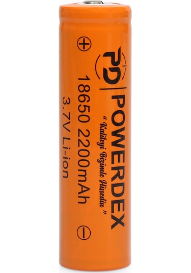 Powerdex 18650 3.7 V 2200 mAh Li-ion Şarj Edilebilir Pil