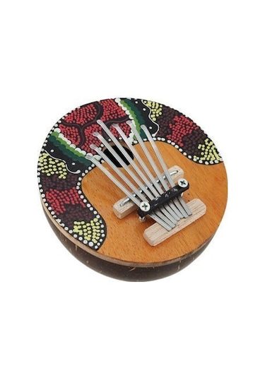 Hindistan Cevizinden El Yapımı Mini 7 Sesli Kalimba