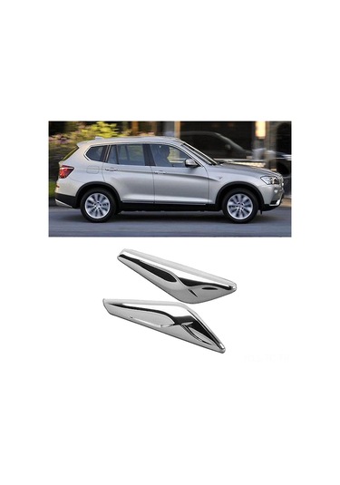 Skycity Bmw X3 X4 F25 F26 İçin Plastik Gümüş Renkli Fender Yön Belirti Işığı Kapağı Parça No:51117338569
