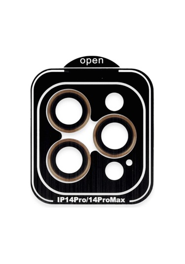 Joko Apple  Uyumlu iPhone 14 Pro Max Pvd Metal Kamera Lens - Turuncu