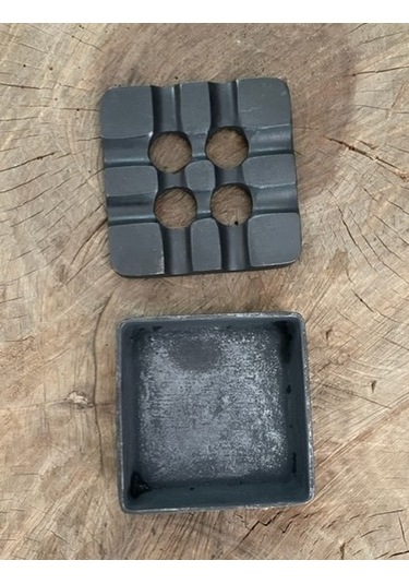 Dmr Oksit Pirinç Küllük Puro Küllüğü Siğara Küllük 10 10cm Mat Siyah