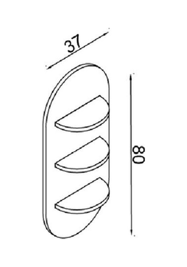 Bohem Dekoratif Duvar Rafı 37x80 3 Raflı Beyaz