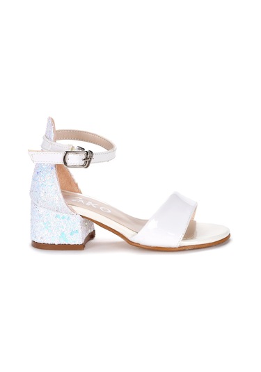 Kiko Kids 768 Ayna Çam Günlük Kız Çocuk 3 Cm Topuklu Sandalet Aya