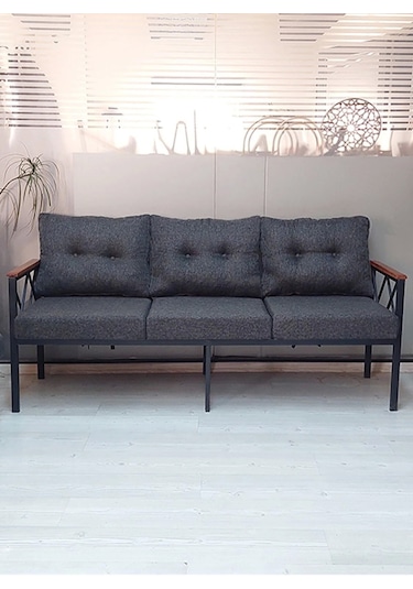 Safir 3'lü Bahçe,balkon,teras,cafe,çay Seti,oturma Grubu,koltuk Takımı Antrasit