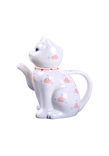 Pazly Sevimli Şanslı Kedi Seramik Pot 280 Ml Sanbuyos Kedi Karafı