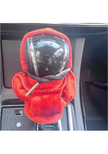 Suntek Kapşonlu Kapak Otomatik Vites Kolu Topuzu Kapağı Kırmızı