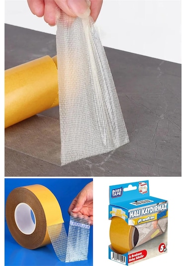 Halı Kaydırmaz Bant Halı Kilim Sabitleme Ve Yapıştırma Bandı Çift Taraflı Bant 5 M