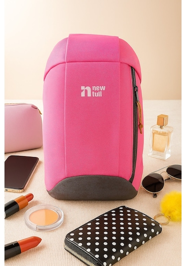 Newfull Mini Sırt Çantası-Pembe Gri-Pembe