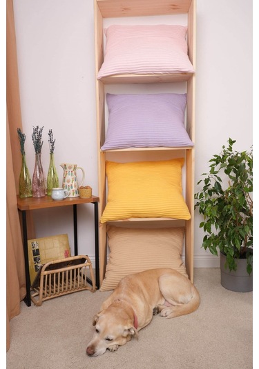 Peraluna Free Pıllow %100 Organik Pamuk Triko Yastık Kılıfı 60x60 Cm Lila - Lila