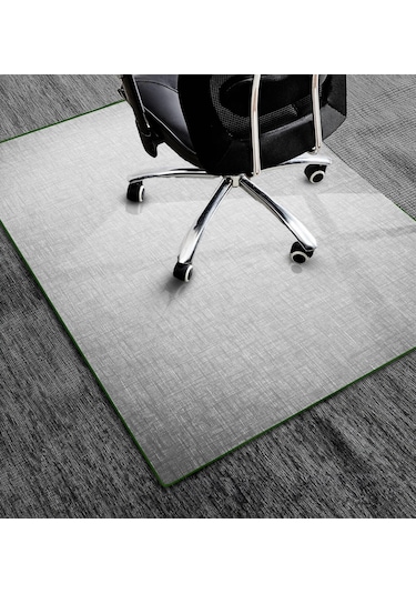 Cam Sandalye Matı Gri Çizgi Doku 100cm X 120cm