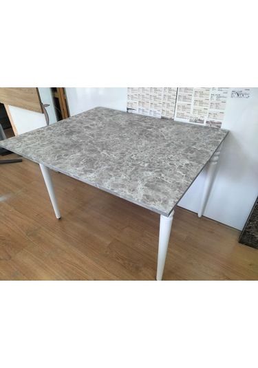 110 X 45 Katlanır Masa Gri Mermer Desen