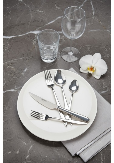 Bernardo Pearl 36 Parça 6 Kişilik Çatal Kaşık Bıçak Takımı GÜmüş