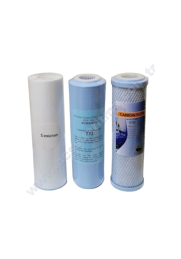 Ro Su Arıtma Cihazları için 10 İnç 3 Lü Kalın Kartuş Filtre Takım