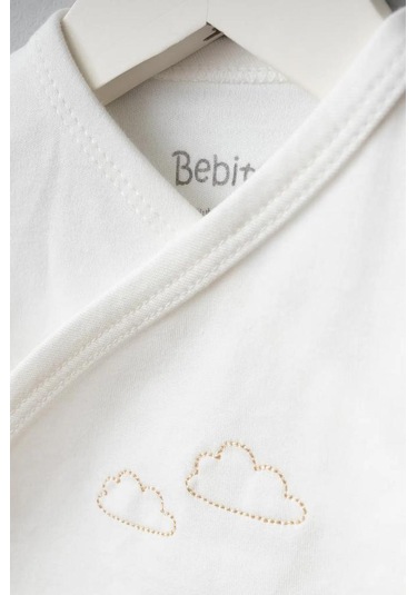 Bebitof %100 Pamuk Bulutlu Araba Desenli 5 Parça Yenidoğan Hastane Çıkışı Zıbın Seti Bbtf.pmb.20109 Pembe