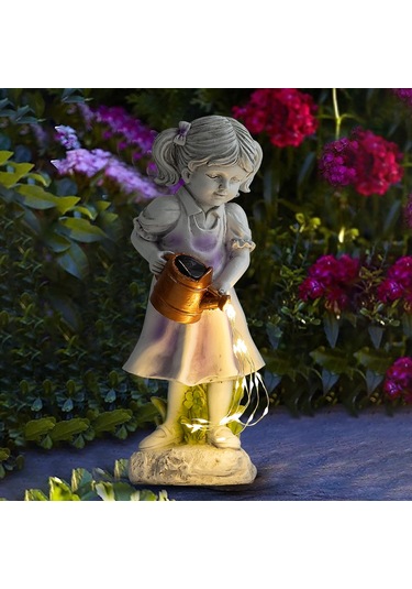 Peri Bahçe Heykelleri Açık Dekor, Güneş Işıkları İle Melek Figürinler Reçine Yard Sanat