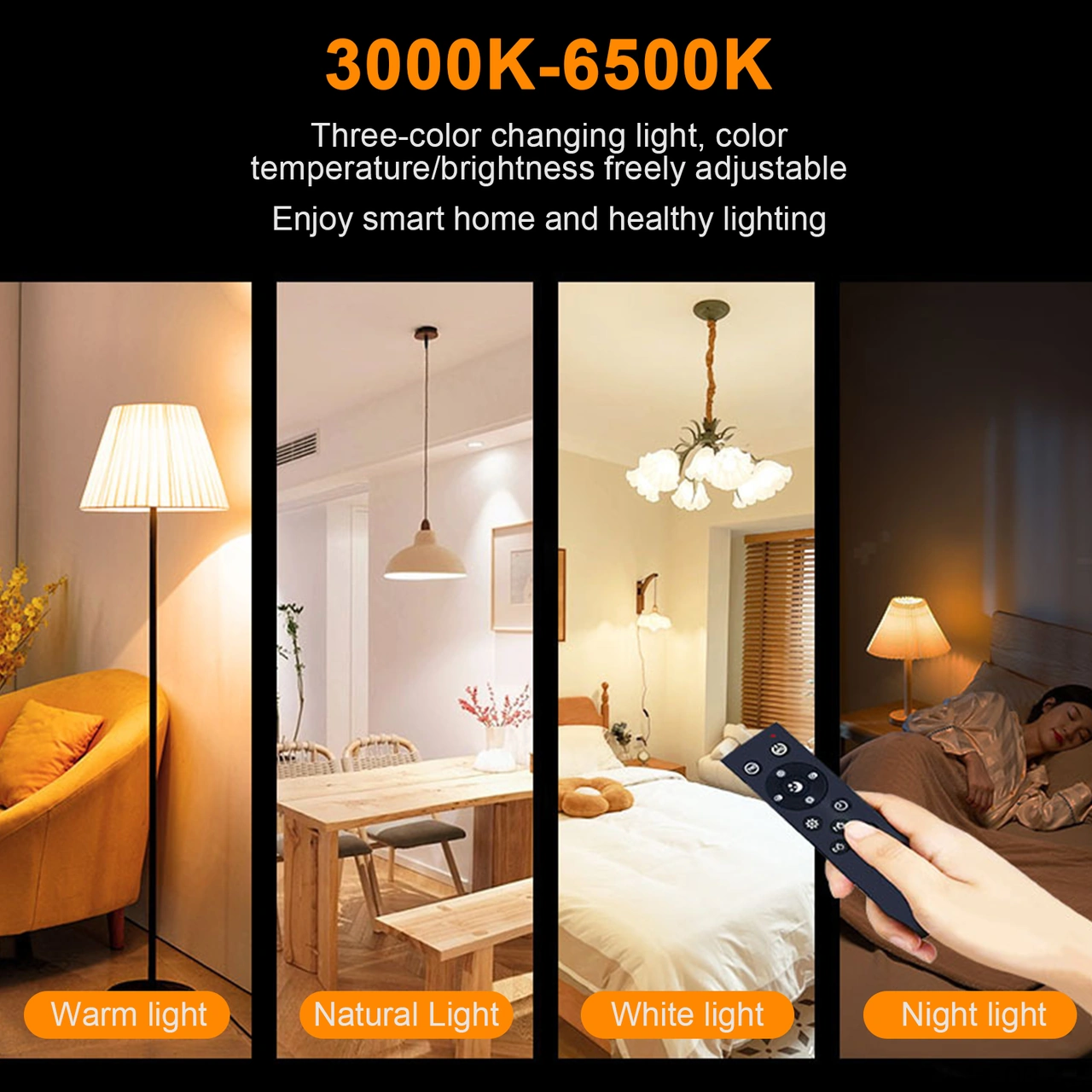 Dofolink E27 Uçlu Akıllı Led Ampul 12w - İkili Renk, Sürekli Parlaklık Ve Renk Ayarlama, Tek Grup Kumanda İle Kontrol Diğer