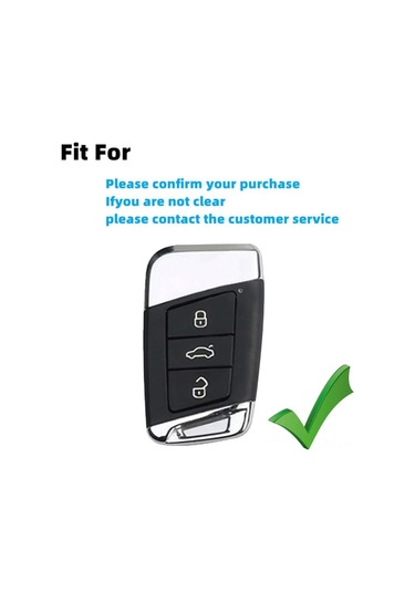 Suofeng Jetta Mk7 Taos Glı 2023-2025 Anahtar Kılıfı, 360 Derece Tam Koruma, Tpu-silikon, Sinyal Engelleme Yok, Siyah + Desenli Kanca