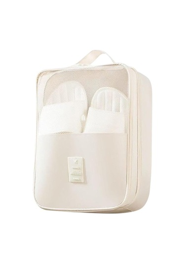 Su Geçirmez Saklama Çantası Tekerlekli Kutu Aksesuarları Bavul Düzenleyiciler Taşınabilir Ayakkabı Çantası Ev Beyaz